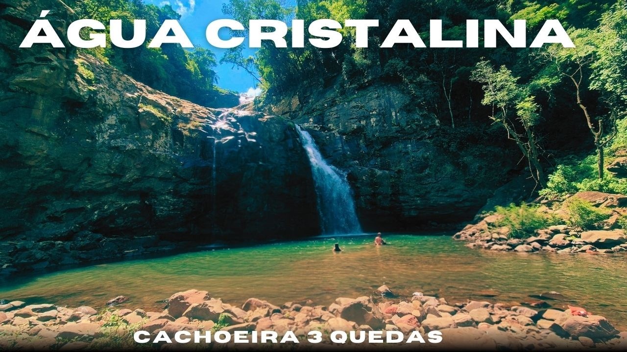 Cachoeira 3 Quedas de Águas CRISTALINAS no Vale do Taquari