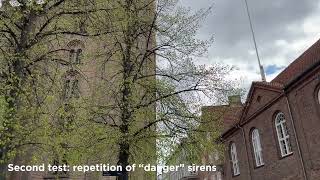 3rd May 2023 Denmark’s Civil Defense sirens test (at Rundetaarn/The Round Tower)