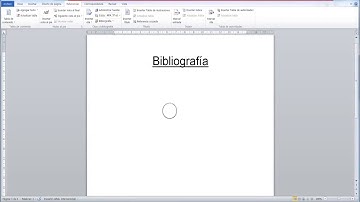 Crear bibliografia automaticamente en WORD