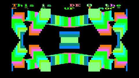 Démo de Bienvenue programmée en BASIC pour Amstrad CPC 6128 par Mitsubishi Ltd. (1986)