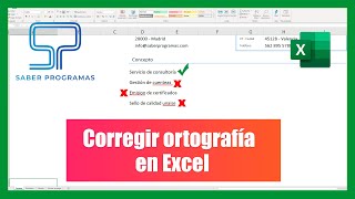 ✅ Excel | Cómo CORREGIR ORTOGRAFÍA / GRAMÁTICA automáticamente