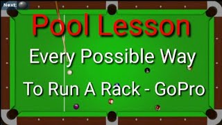 Pool Lesson | Every Possible Way To Run A Rack - GoPro 2022 #gaming #games screenshot 3