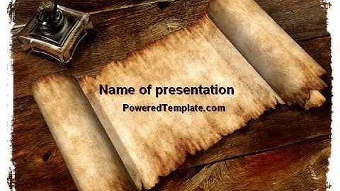 Ancient Scroll PowerPoint Template by PoweredTemplate.com