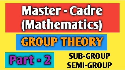 Subgroup,Semi group and order of element of group for master cadre | tgt | pgt
