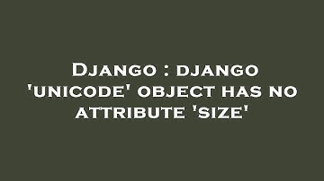Django : django 