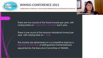 WIMSIG Conference 2021 - Prof Catherine Greenhill