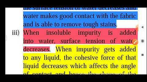 Effect of Impurity and Temperature on Surface Tension