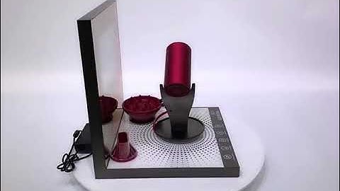 RECHI | Custom Acrylic Counter Retail Displays | Acrylic Hair Dryer Display Stand With Hd Lcd Player