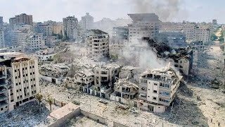 Palestinians Survey Massive Damage in Gaza’s Al-Bureij After Israeli Strike