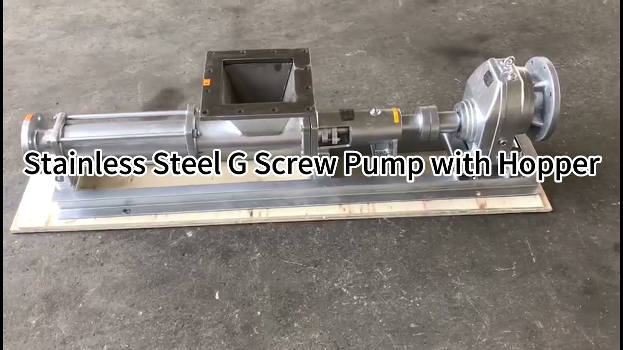 Durable Stainless Steel G Series Single Screw Pump for High Viscosity Transfer