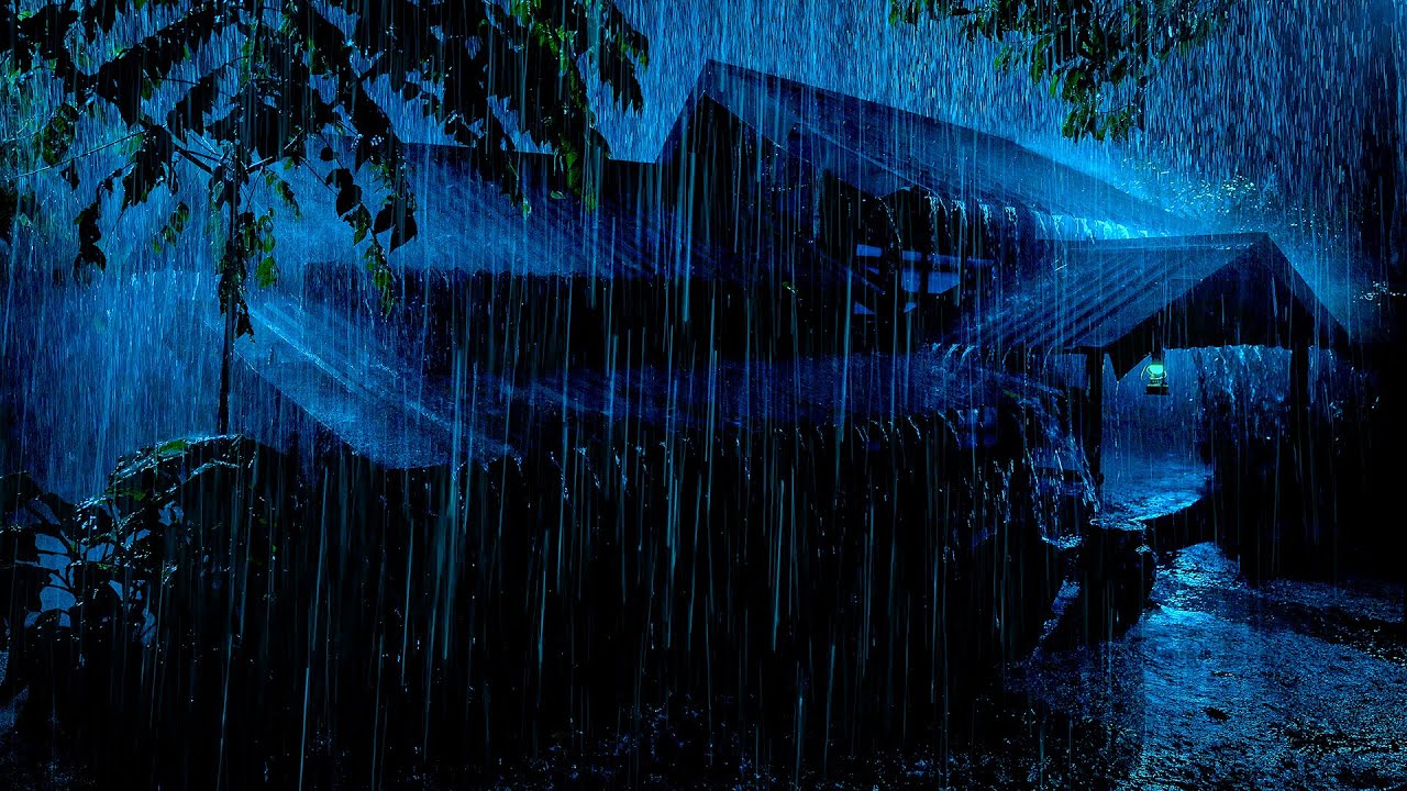 (Без Рекламы) Самый Расслабляющий Звук Сильного Дождя По Жестяной Крыше И Грома Для Глубокого Сна.