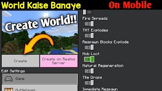 How to create new world in Minecraft pocket edition Android || World kaise banaye Mcpe screenshot 5