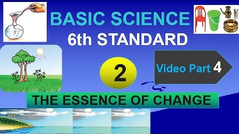 Basic Science 6th Std | Chapter 2 |Video part 4 | THE ESSENCE OF CHANGE
