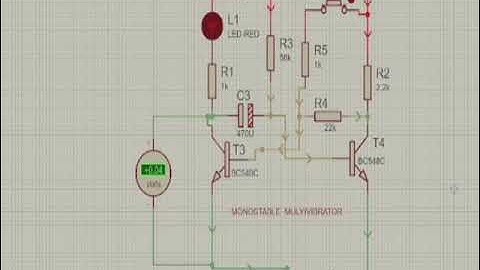 Proteus R-S /Monostable/Astable Multivibrator Flip Flop
