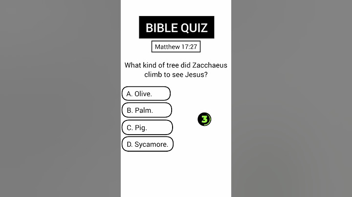 What's the name of the tree Zacchaeus climbed to see Jesus? #biblequiz #biblequestions #bible #jesus