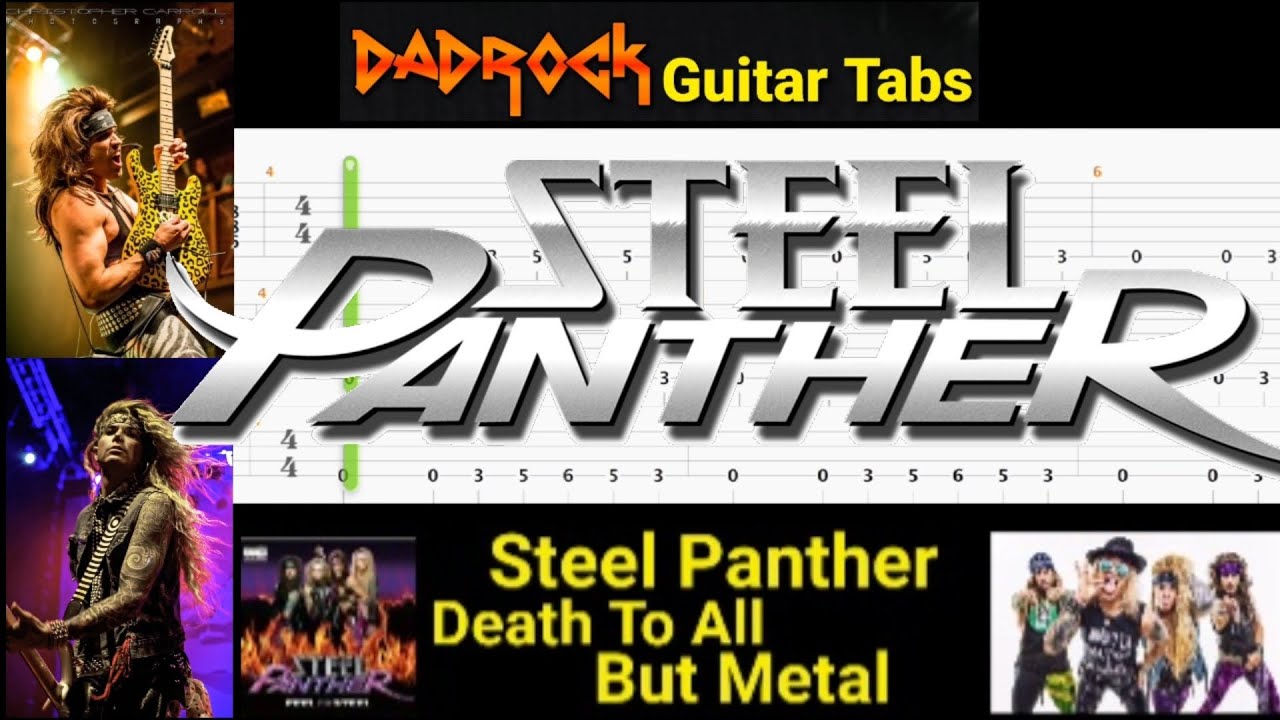 Death To All But Metal - Steel Panther - Guitar + Bass TABS Lesson