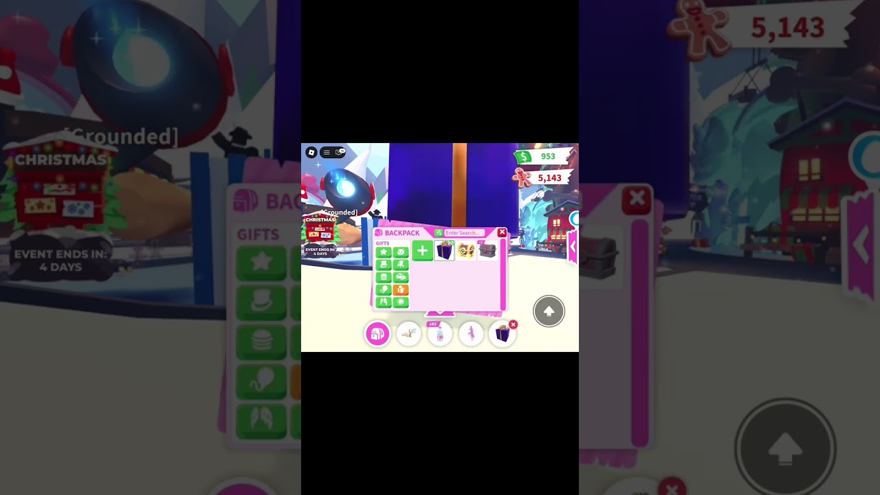 Opening gifts in adopt me