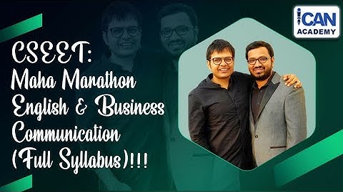 CSEET: Maha Marathon English & Business Communication Full Syllabus!
