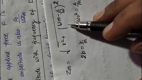 W&O-16(Variation of Displacement Amplitude with the frequency of driven Force)
