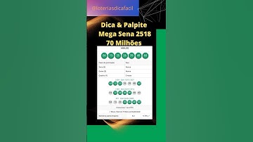 Usamos um Gerador de números para montar 2 Dicas de 7 números Mega Sena 2518 [Premiação 70 Milhões]