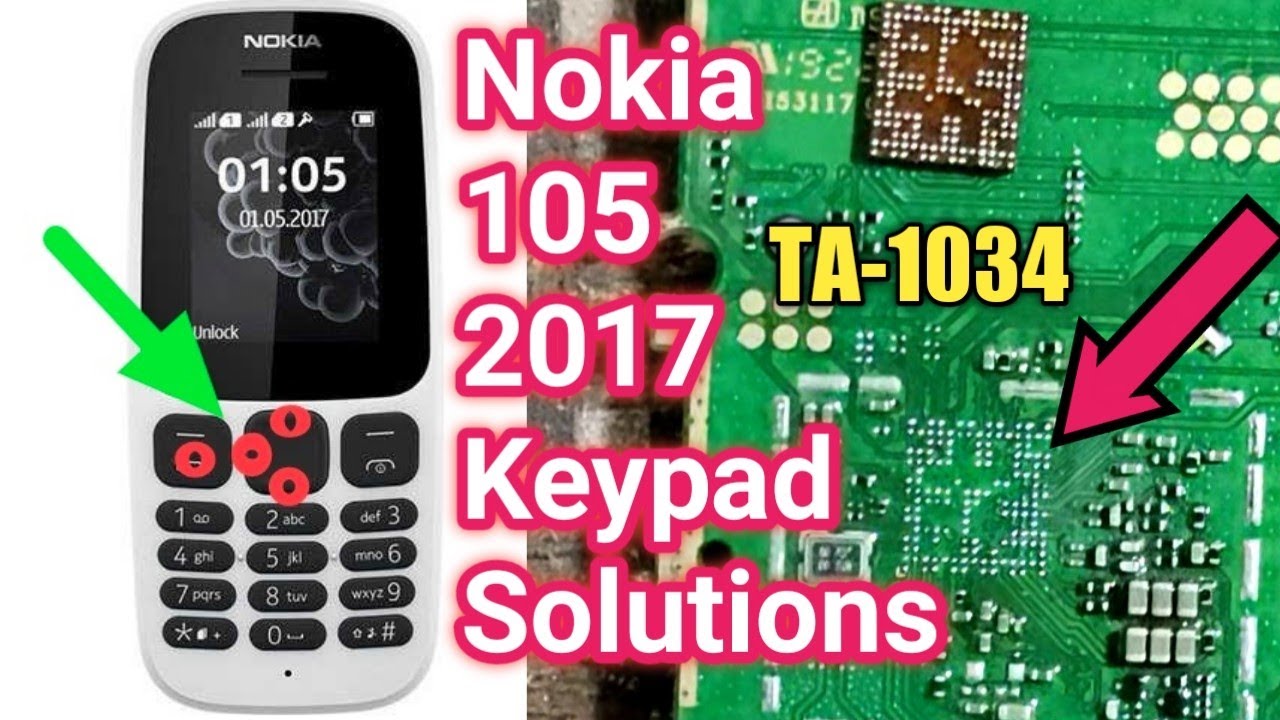 Nokia 105 2017 TA-1034 Call Button not working & Left,Up,Down key Line Repair Live Solutions U4UGSM