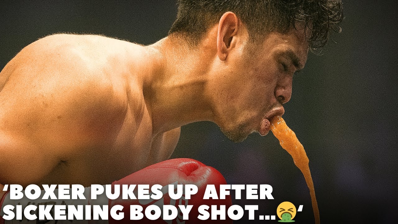 ‘BOXER PUKES UP FROM SICKENING PUNCH’ Big Drama in Lahore , Pakistan in the Main Event