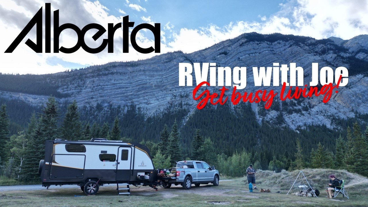2 Mins showing how beautiful it is to RV/Camp in Alberta. Drone view of ...