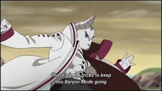 Baryon Mode Naruto giving back Isshiki the feet with some hands