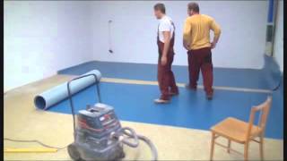 Укладка спортивного линолеума Grabo (Грабо) видео Сценический линолеум: балетный, танцевальный и цена