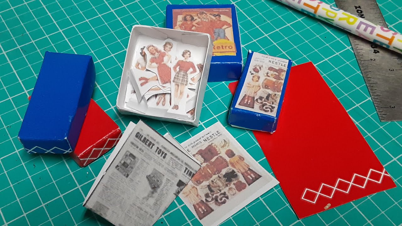 Превращаем бумажные куклы и наклейки в миниатюры в коробке! #бумажныекуклы #кукольныйдомик #магаз...