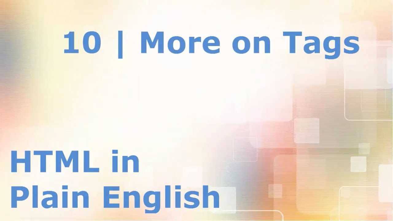 HTML5 Tutorial for Beginners | 10. The Full HTML Tag List - Learn HTML ...