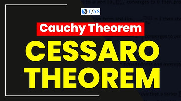 Cauchy Theorem and Cesaro Theorem IIT JAM Mathematics | Cesaro Theorem Proof