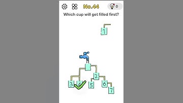 Brain Out Level 44 Which cup will get filled first