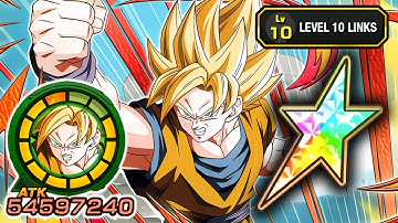 100% TEQ TUR SSJ GOKU LEVEL 10 LINKS SHOWCASE! Dragon Ball Z Dokkan Battle