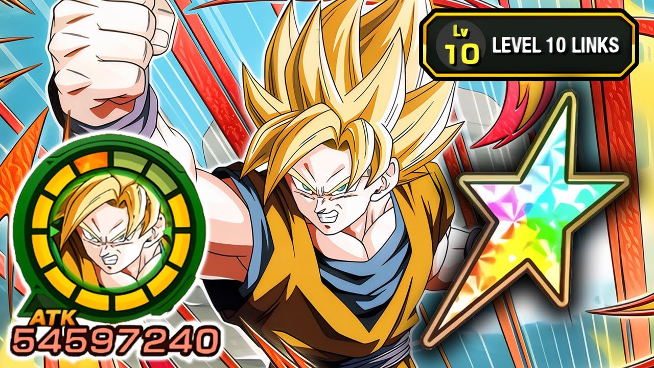 100% TEQ TUR SSJ GOKU LEVEL 10 LINKS SHOWCASE! Dragon Ball Z Dokkan Battle