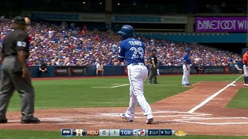 HOU@TOR: Tulo opens the scoring with single to right