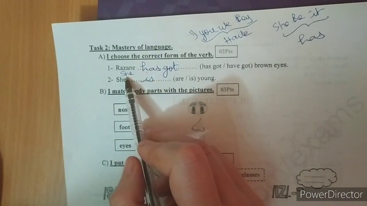 الفرض الاول للانجليزية الثانية متوسط