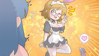 Bunny girl maid cosplay