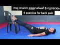 പുറം വേദനയുള്ളവർക്കുള്ള വ്യായാമം | Excercise for backpain