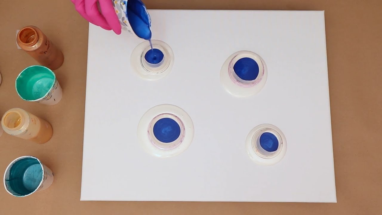 Open Cup Pour Painting THE 4 CUPPER! YouTube