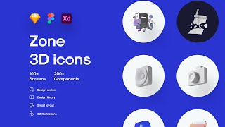 3D in Zone UI Kit - 100+ screens article & blog app UI Kit screenshot 5