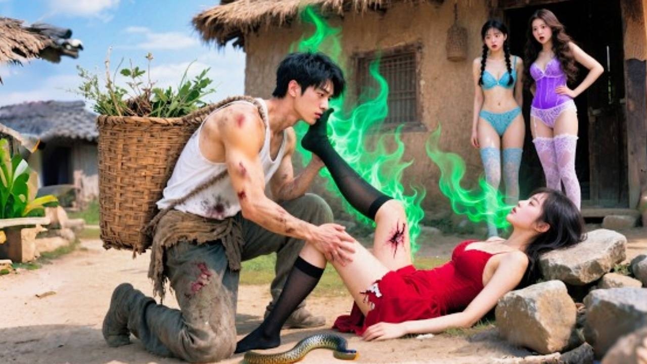 소녀의 허벅지에서 독을 빨아낸 어리숙한 남자, 신의로 각성—모든 여자가 그와 결혼하길 원한다!