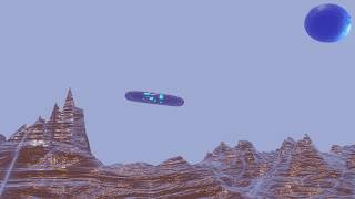 BLENDER 2.8 GENERATED UFO AND PLANET SCENE