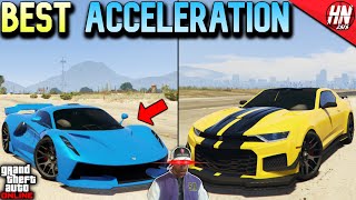 Top 10 FASTEST ACCELERATING Cars In GTA Online!