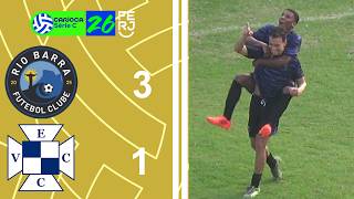 CARIOCA SÉRIE C 2026 - TAÇA WALDIR AMARAL - 4ª RODADA - RIO BARRA 3X1 VERA CRUZ