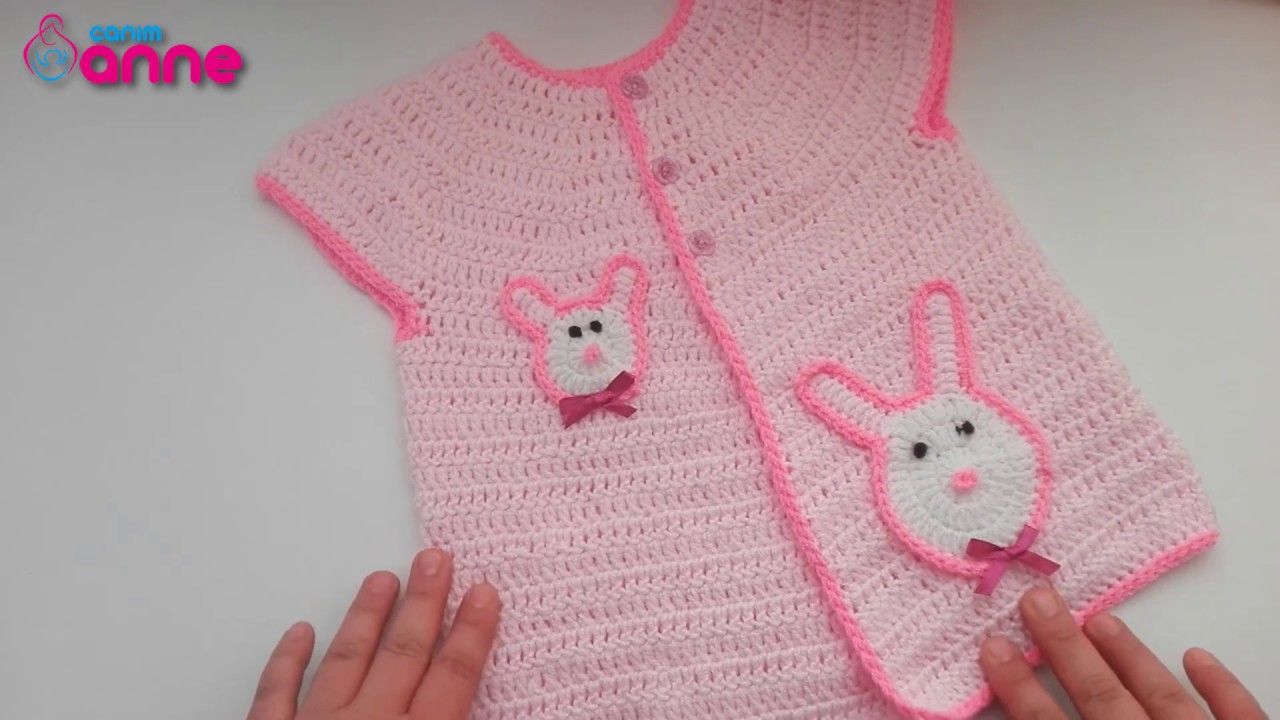 Tavşanlı Bebek Yeleği Yapımı #bebekyeleği #yelekmodelleri #yelekmodeli  @Canım Anne - YouTube