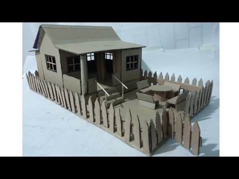 Cara membuat rumah guna kotak|Cardboard house 😊