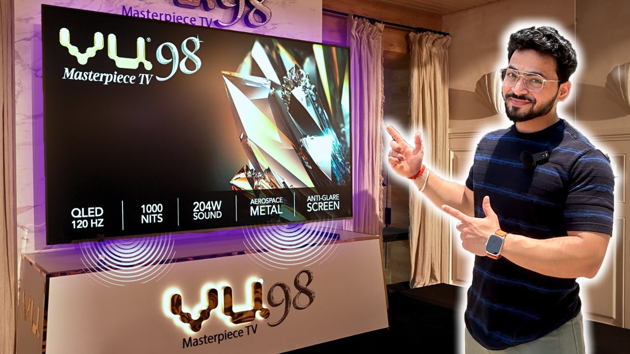 VU Masterpiece QLED TV 98 85 4K 120Hz Display VU QLED TV VU Masterpiece QLED TV 98 85 4K 120Hz Display VU QLED TV