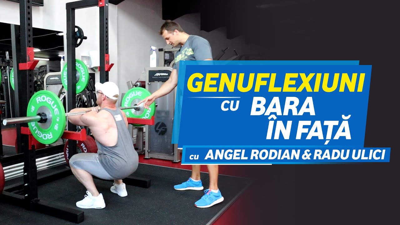 Exerciții pentru picioare 🦵 | genuflexiuni cu bara în față » Pro Nutrition