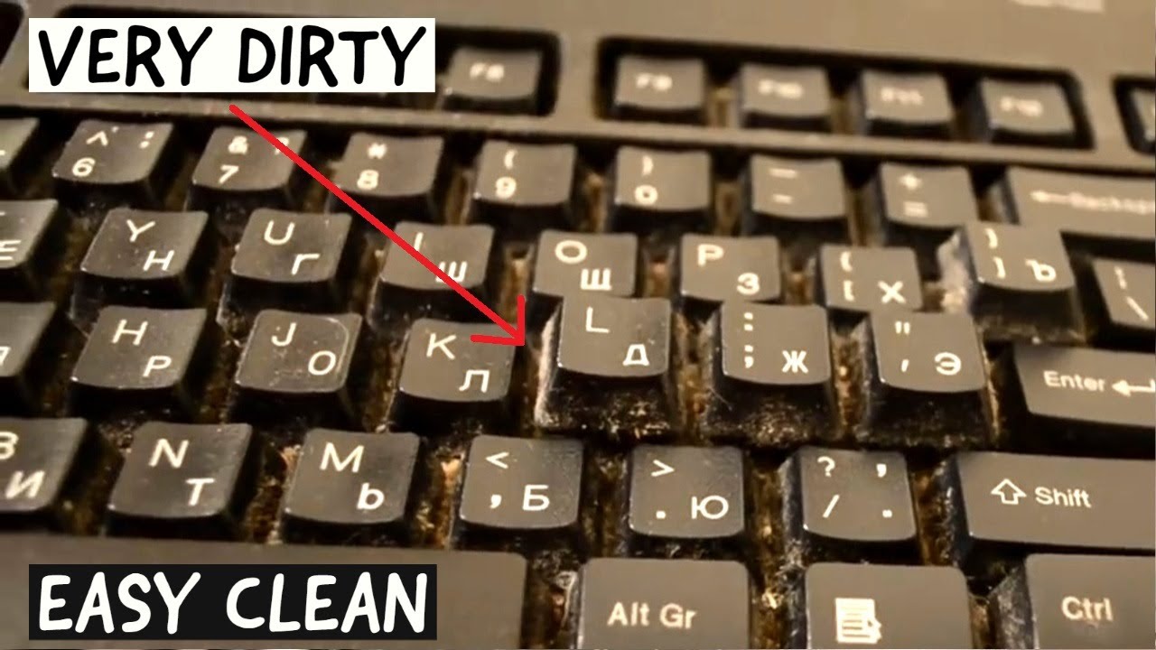 How to clean a very dirty PC keyboard easy and fast way DIY YouTube
